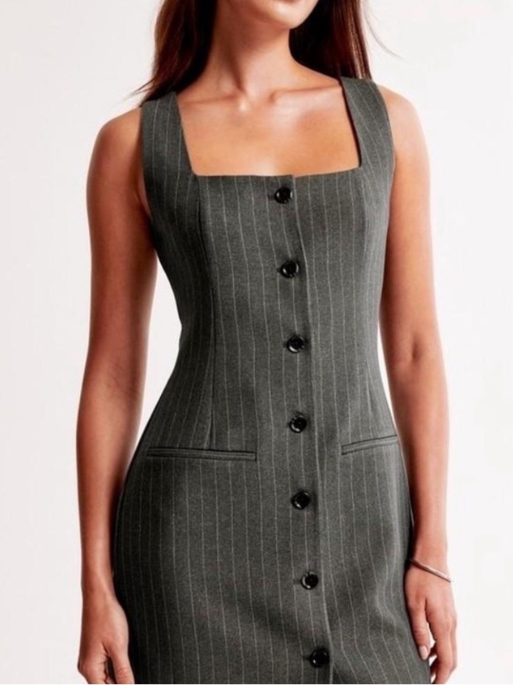 Women's Abercrombie & Fitch The A&F Mara Squareneck Vest Mini Dress